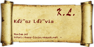 Kész Lívia névjegykártya